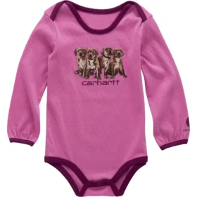 Body con maniche lunghe Puppy per bambine (neonate)