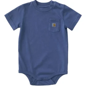 Body con tasca a manicotti corti da bambino (neonato)