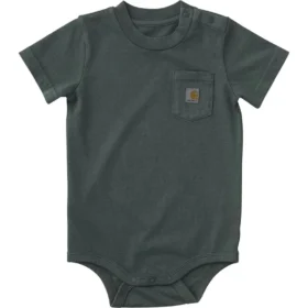 Body con tasca a manicotti corti da bambino (neonato)