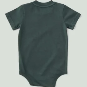 Body con tasca a manicotti corti da bambino (neonato)