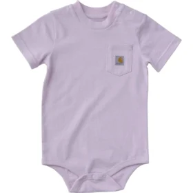 Body con tasca a manicotti corti per bambini (neonati)