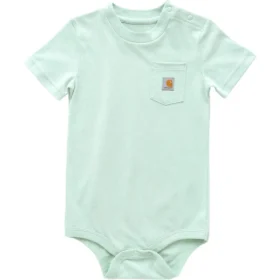 Body con tasca a manicotti corti per bambini (neonati)