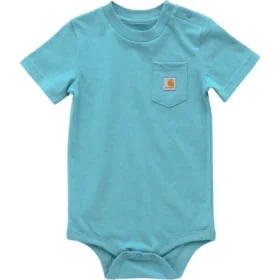 Body con tasca a manicotti corti per bambini (neonati)