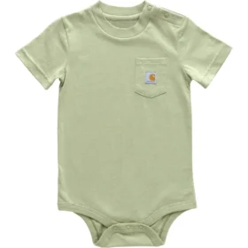 Body con tasca a manicotti corti per bambini (neonati)