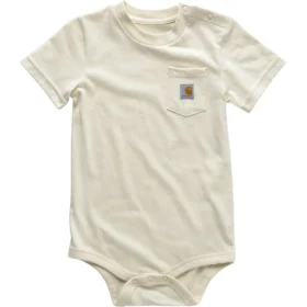 Body con tasca a manicotti corti per bambini (neonati)