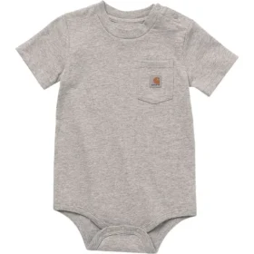 Body con tasca a manicotti corti per bambini (neonati)