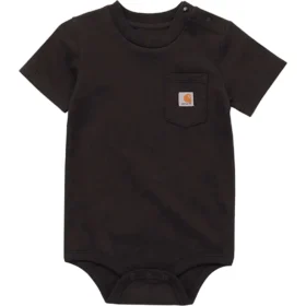 Body con tasca a manicotti corti per bambini (neonati)