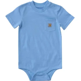 Body con tasca a manicotti corti per bambini (neonati)