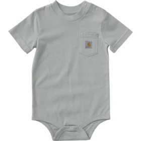 Body con tasca a manicotti corti per bambini (neonati)