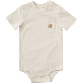 Body con tasca a manicotti corti per bambini (neonati)