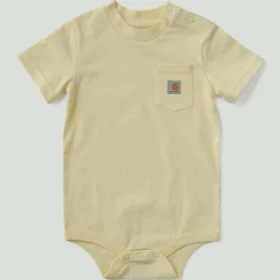 Body con tasca a manicotti corti per bambini (neonati)
