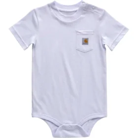 Body con tasca a manicotti corti per bambini (neonati)