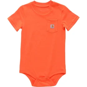 Body con tasca a manicotti corti per bambini (neonati)