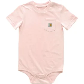 Body con tasca a manicotti corti per bambini (neonati)