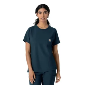 Camice da lavoro da donna Force Cross-Flex con collo rotondo