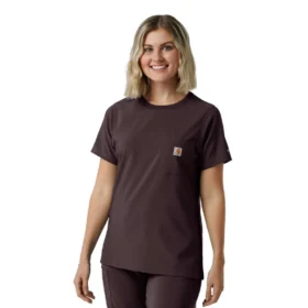 Camice da lavoro da donna Force Cross-Flex con collo rotondo