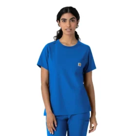 Camice da lavoro da donna Force Cross-Flex con collo rotondo