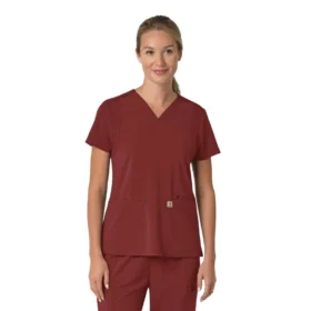 Camice da lavoro da donna Force Cross-Flex con pannello elasticizzato e scollo a V