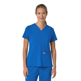 Camice da lavoro da donna Force Cross-Flex con pannello elasticizzato e scollo a V