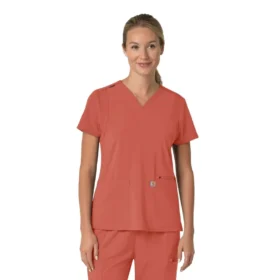 Camice da lavoro da donna Force Cross-Flex con pannello elasticizzato e scollo a V