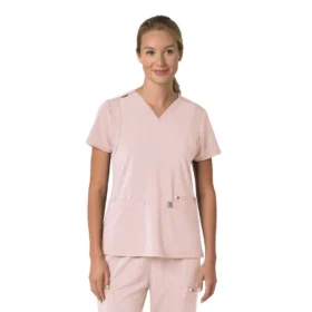 Camice da lavoro da donna Force Cross-Flex con pannello elasticizzato e scollo a V