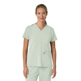 Camice da lavoro da donna Force Cross-Flex con pannello elasticizzato e scollo a V