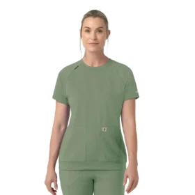 Camice da lavoro da donna Force Cross-Flex in maglia a girocollo