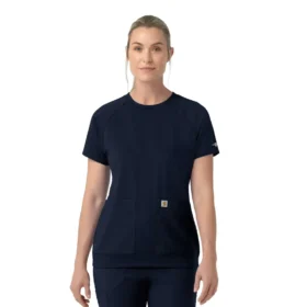 Camice da lavoro da donna Force Cross-Flex in maglia a girocollo