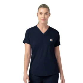 Camice da lavoro da donna Force Cross-Flex in maglia con scollo a V