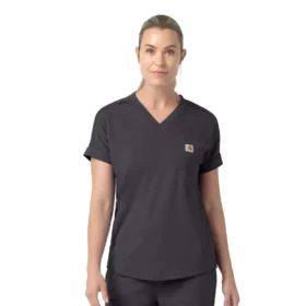 Camice da lavoro da donna Force Cross-Flex in maglia con scollo a V