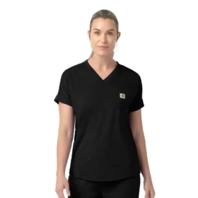 Camice da lavoro da donna Force Cross-Flex in maglia con scollo a V