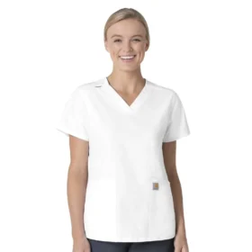 Camice da lavoro da donna Force Essentials con scollo a V