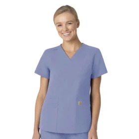 Camice da lavoro da donna Force Essentials con scollo a V