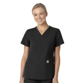 Camice da lavoro da donna Force Essentials con scollo a V