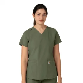 Camice da lavoro da donna Force Essentials con scollo a V