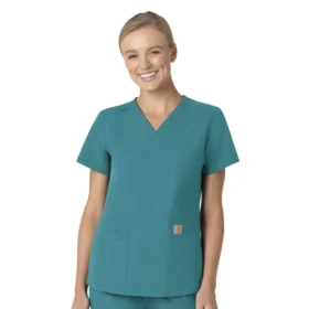 Camice da lavoro da donna Force Essentials con scollo a V