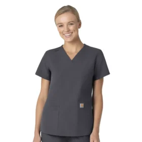 Camice da lavoro da donna Force Essentials con scollo a V