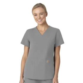 Camice da lavoro da donna Force Essentials con scollo a V
