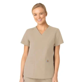 Camice da lavoro da donna Force Essentials con scollo a V