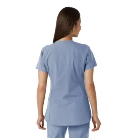 Camice da lavoro da donna Force Essentials con scollo a V e inserti in maglia