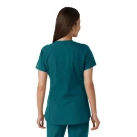 Camice da lavoro da donna Force Essentials con scollo a V e inserti in maglia