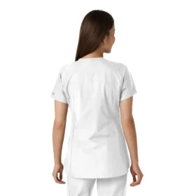Camice da lavoro da donna Force Essentials con scollo a V e inserti in maglia