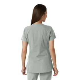Camice da lavoro da donna Force Essentials con scollo a V e inserti in maglia