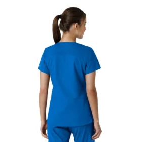 Camice da lavoro da donna Force Essentials con scollo a V e inserti in maglia