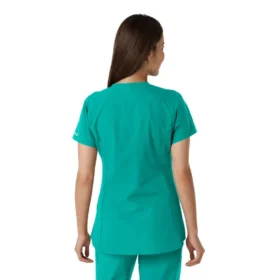 Camice da lavoro da donna Force Essentials con scollo a V e inserti in maglia