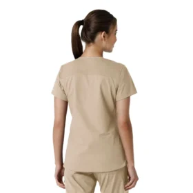 Camice da lavoro da donna Force Essentials con scollo a V e inserti in maglia