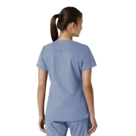 Camice da lavoro da donna Force Essentials con scollo a V e inserti in maglia