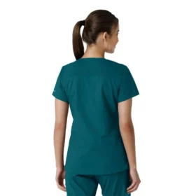 Camice da lavoro da donna Force Essentials con scollo a V e inserti in maglia