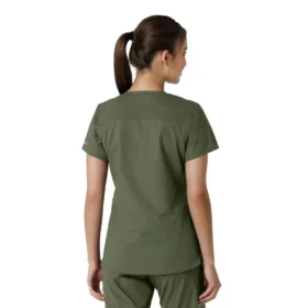 Camice da lavoro da donna Force Essentials con scollo a V e inserti in maglia