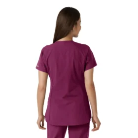 Camice da lavoro da donna Force Essentials con scollo a V e inserti in maglia